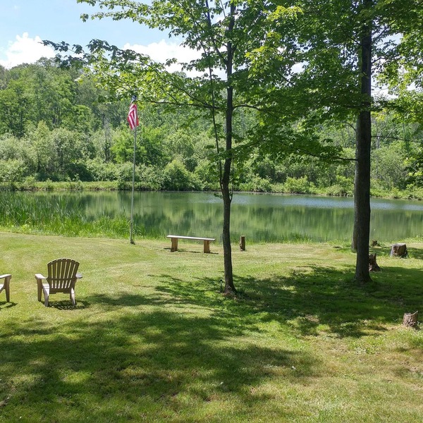 FABULOUS PRIVATE GETAWAY CHALET IN THE WOODS BEMUS POINT NY NOT JAMESTOWN !
