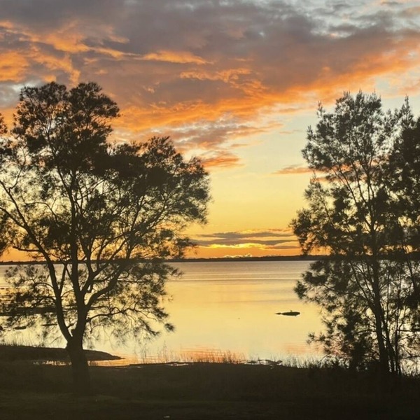 Golden Sunrise Lake Front View Recent Reno