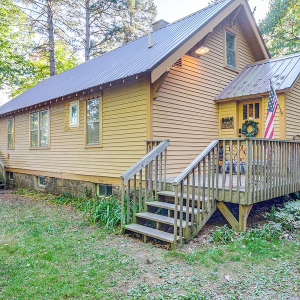 Hillside Home on 4 Wooded Acres by Sunday Lake
