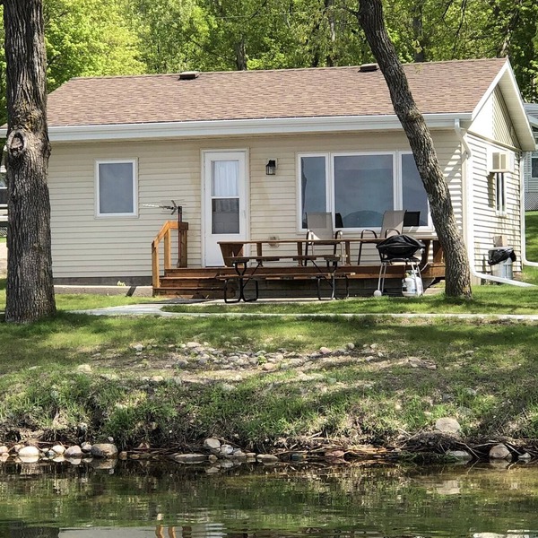 Lake Miltona, MN Weekly Rental Cabin is located right on the beach.