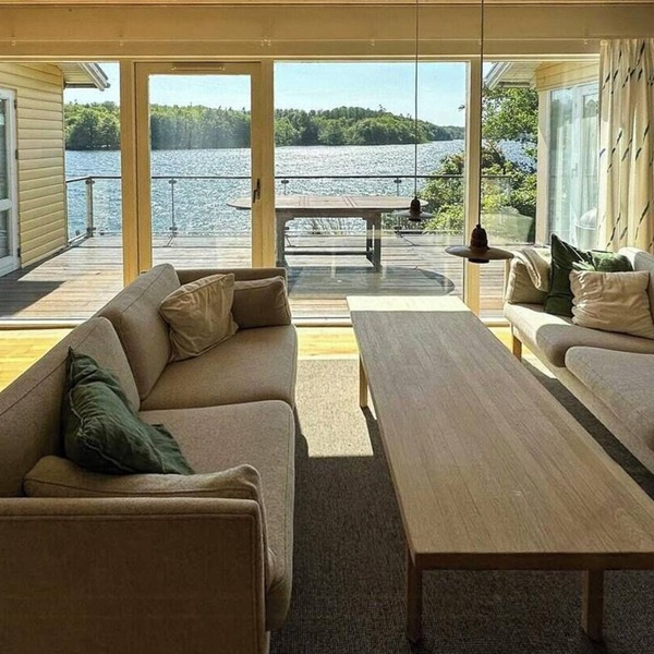 Lake view and private pier at Silkeborg Lakes