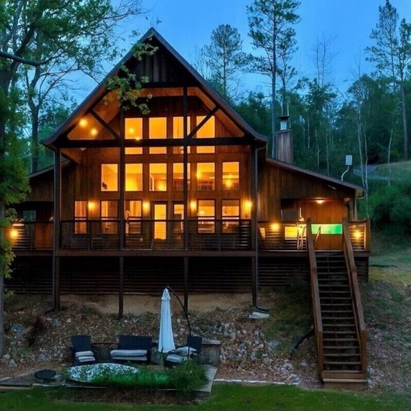 Lakefront A Frame on Beaver Lake - Stunning Views + Rope Swing Cove