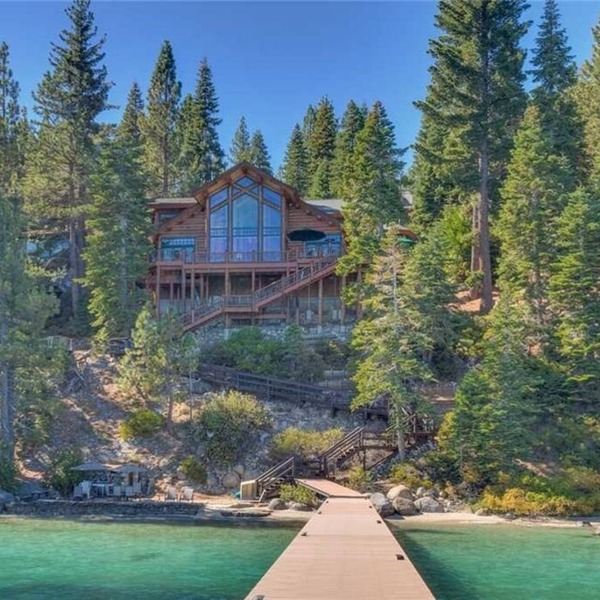 Lakefront Custom Masterpiece with Private pier, Beach, Buoys, Spa! West Shore!