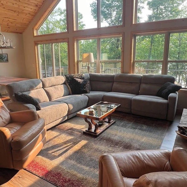 Lakefront home on all-sports lake, private shore 35-acre retreat.