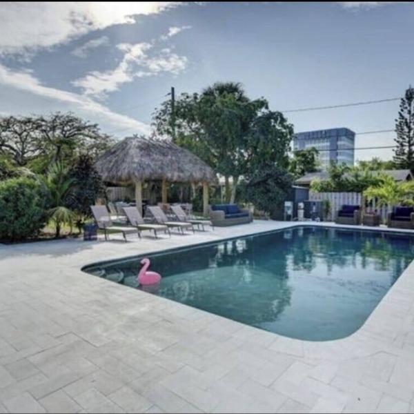 Less than a Mile to the beach! Walk to shops and beach! Villa pool house dream!