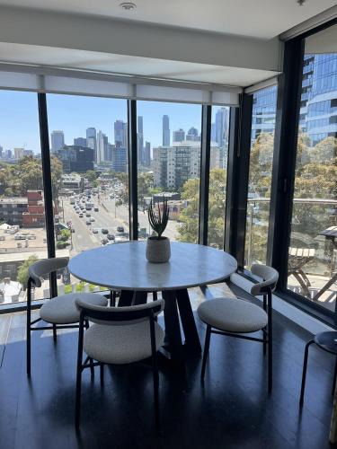 Light-Filled Apartment with City Views, Office & Parking