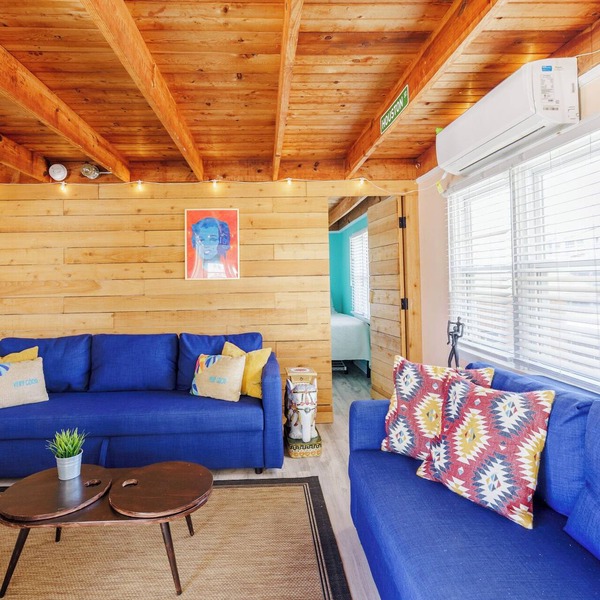 Located Beach Block on Houston Street, 1.25 miles from Rehoboth Beach boardwalk.