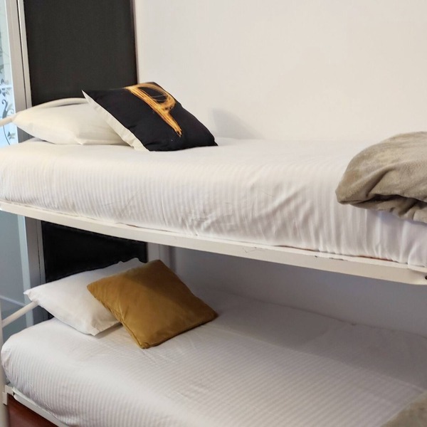 Loft complete with 2 bedrooms. 1 double bed and a single bed.
