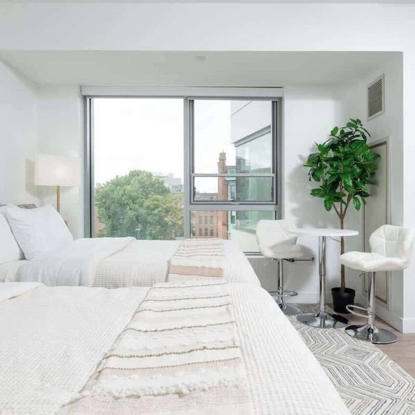 Lux Studio 2x Queen beds Gym near MIT Harvard in Central Square