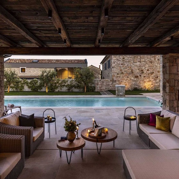 Luxurious poolside villa with sea view situated in Barat