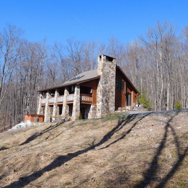 Luxurious, rustic, private vacation home with great view.
