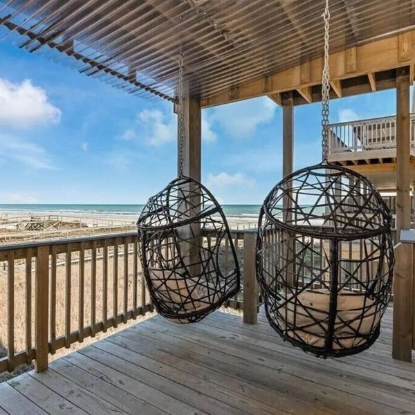 Luxury Beachfront Condo with Covered Deck Steps From Beach & Golf Cart Rental