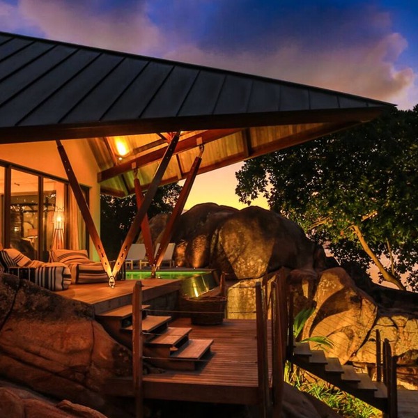 Luxury beachfront villa in Praslin