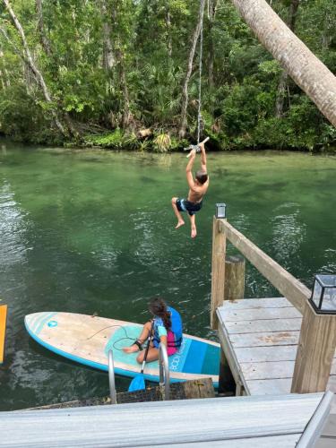 Main River Retreat hot tub, canoe with trolling motor