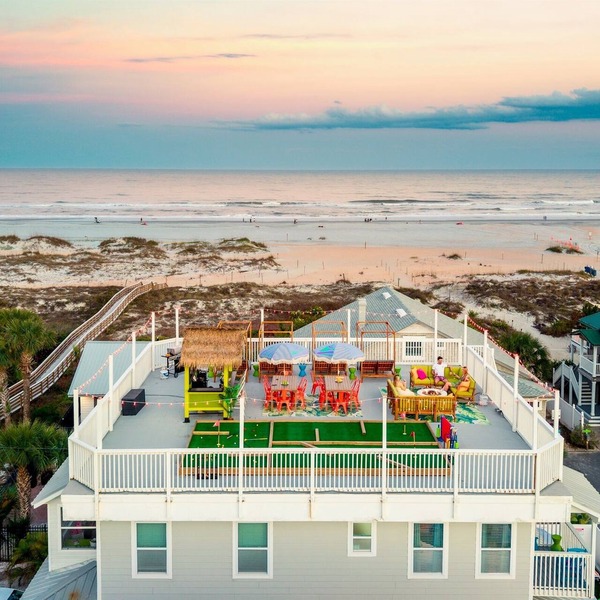 Massive Beach House Theater Pool Roof Lounge