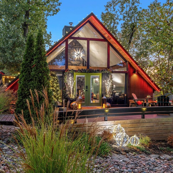 Modern A-Frame Cottage Hot Tub Sauna Beaver Lake Retreat