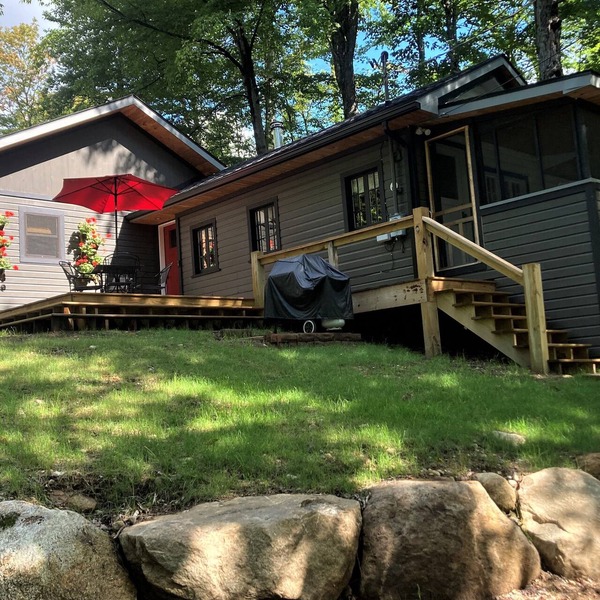 Modern ADK Cabin with Outdoor Sauna in Old Forge