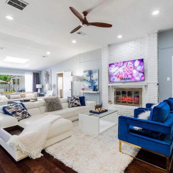 Modern Home with a Firepit, Heated Pool & Spa