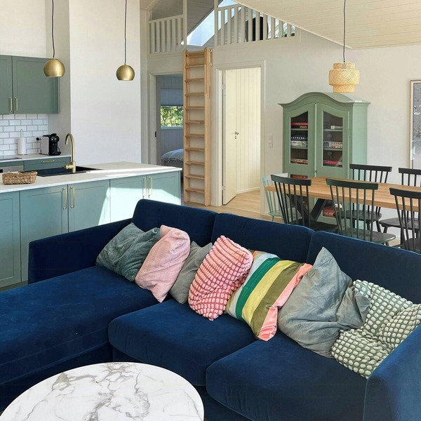 Modern house in second row at Rude Strand