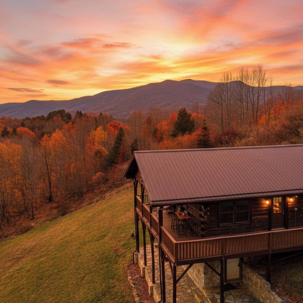 Mountain Bliss Cabin with Scenic Mtn Views and Pond