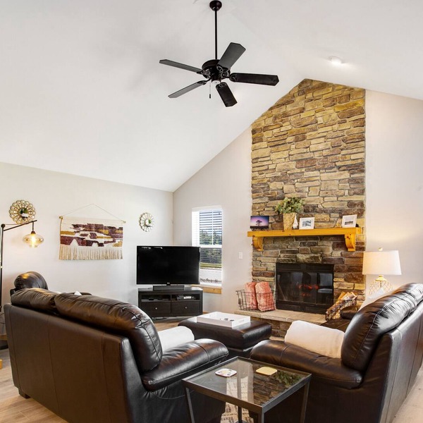 Mountain-view home with foosball table, deck, paid-access pool &hot tub