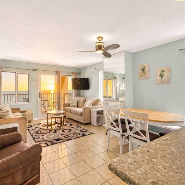 New/Oceanfront Beach Condo, Pool, Gym, Fishing