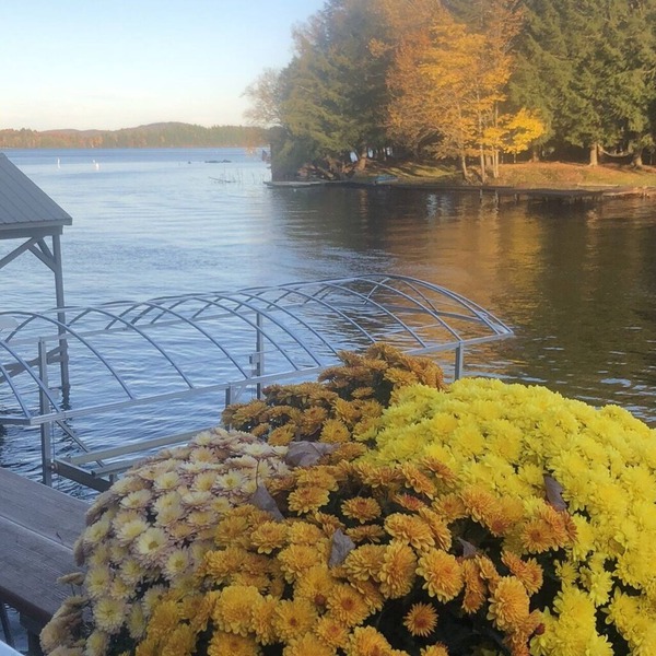 New waterfront house with deck, dock, close to Old Forge, fireplace, , patio