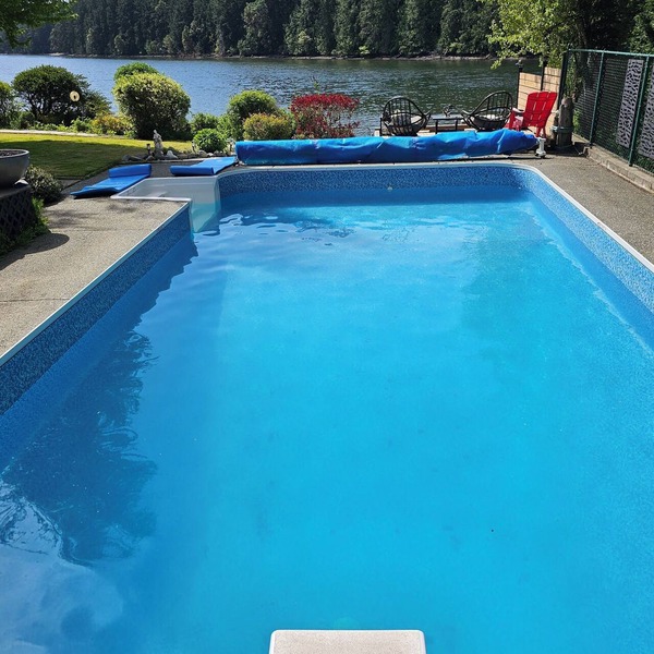 ocean dock and pool art villa