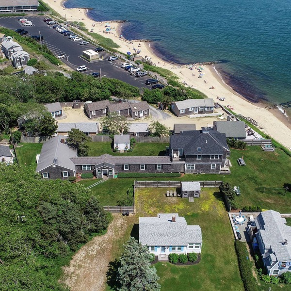 Ocean front Family Compound with a 200-foot private beach, on Nantucket Sound