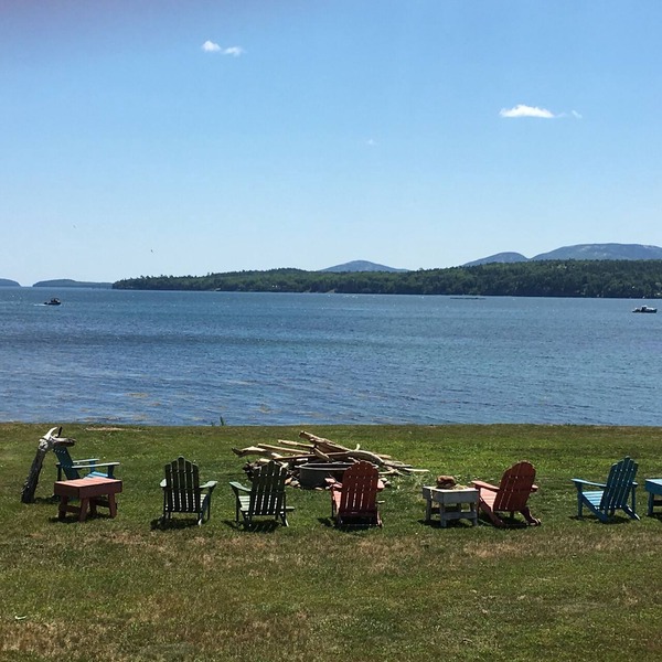 Oceanfront property with spectacular views of Acadia Park and cruise ships.