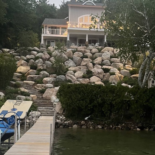 Phenomenal 4 BR, 5 BA lakefront home on North Shore Drive, Walloon Lake.