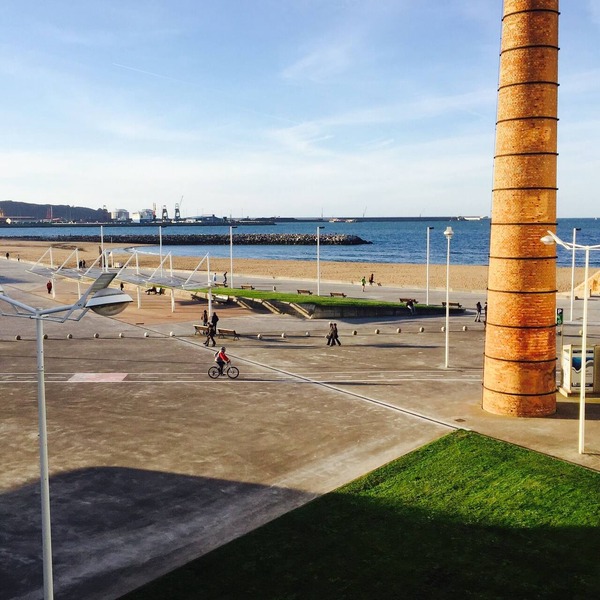 Poniente beach front line