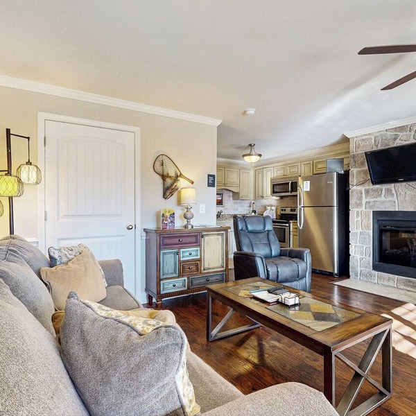 Pool + Riverfront! Couples Retreat in Smoky Mtns