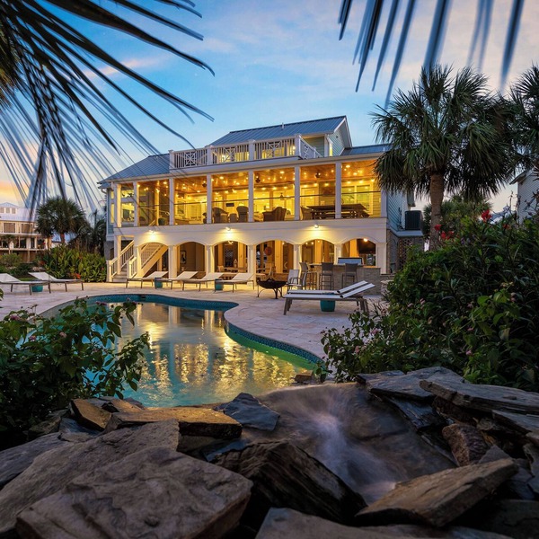 Pop-a-Cork: Waterfront home, pool, private beach + gated community!