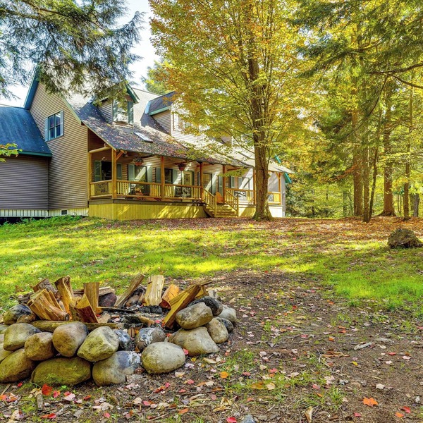 Private Deck & Fire Pit: Adirondack Family Home