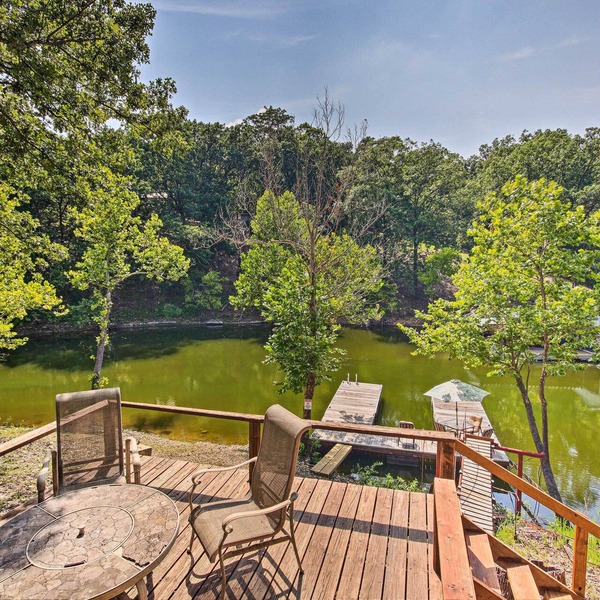 Private Fishing Dock: Grand Lake Home