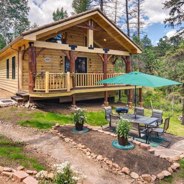 Private Hot Tub & Pond: Conifer Log Cabin