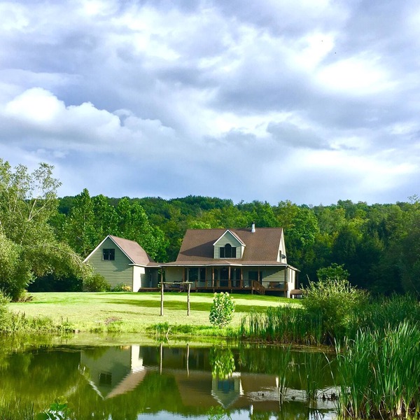 Private Modern Estate Chalet in Nature with Pond and Creek on 50 acres-Sleeps 18
