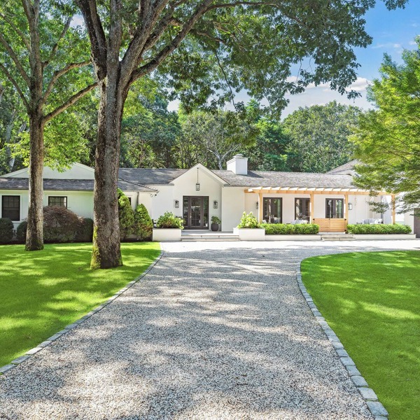 Private Sag Harbor estate on expansive property with sprawling manicured lawns