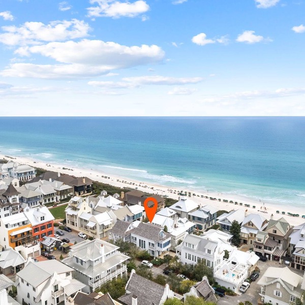 Providence Carriage in Rosemary Beach, Fully Renovated, 3rd tier from gulf with gulf view