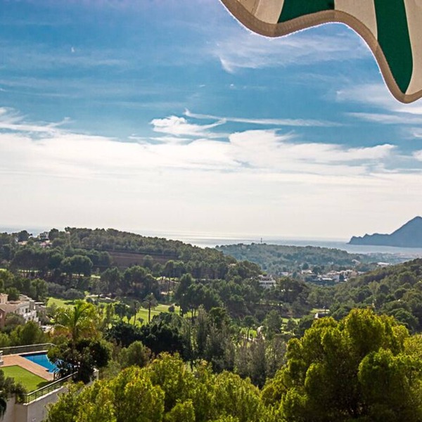 Ref 105) Semi-detached villa with fantastic sea and golf views.
