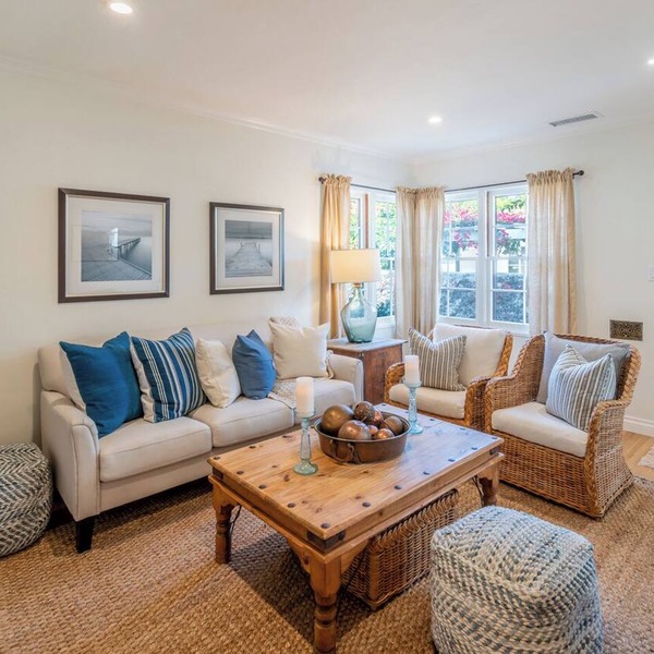 Refined Coastal Escape a Block from West Beach!