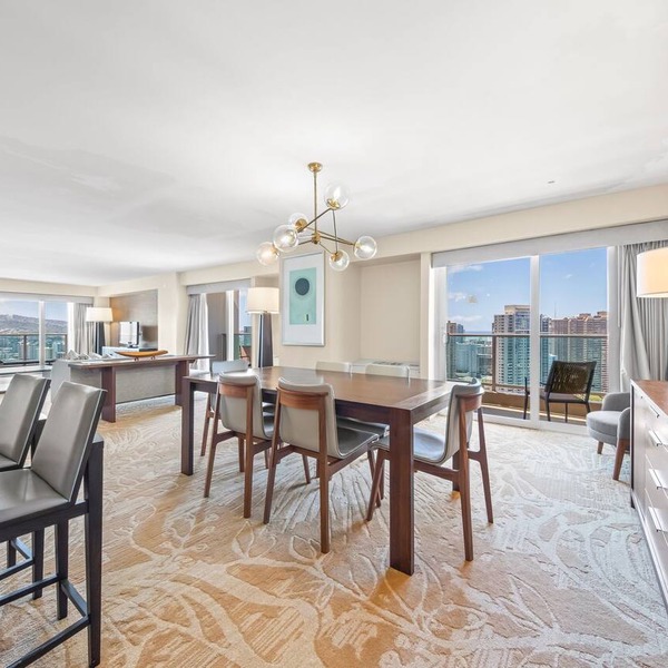 Refurnished! 33rd Floor RARE Executive Suite 2BR/2.5BA w/Kitchen & Laundry