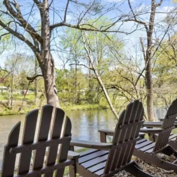 Riverfront condo on the Little River — the quiet side of Townsend