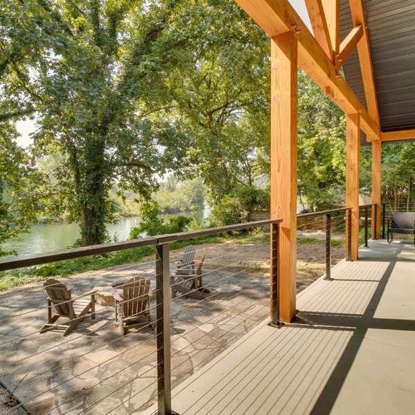 Riverfront Salesville Cabin Rental w/Shared Dock!