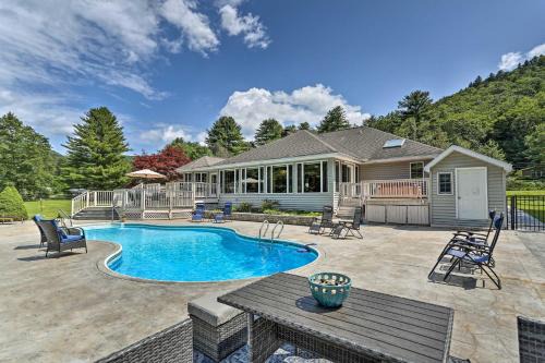 Riverside Retreat in Catskill Mountains with Pool, Hot Tub & Game Room