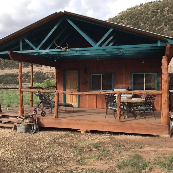 Rustic Bunkhouse with canyon views.