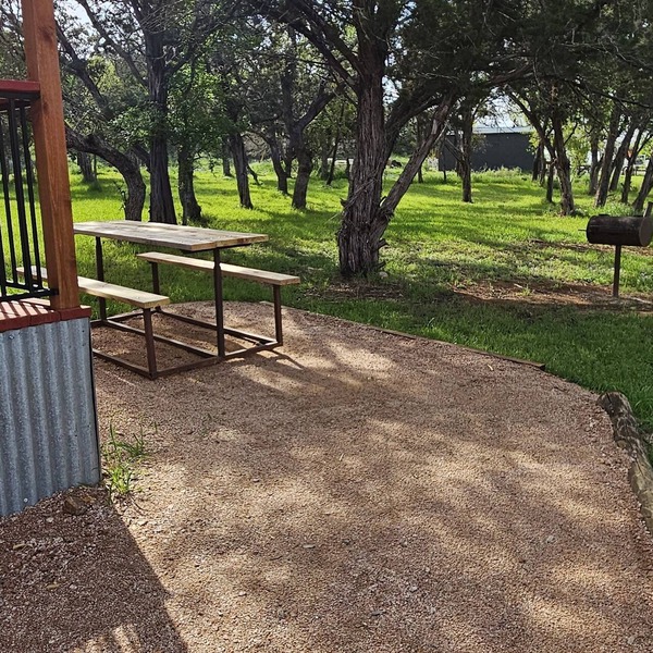 Rustic one room cabin overlooks Lake Buchanan near Reveille Ranch and Spider Mtn