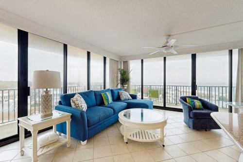 Sea Colony 6th floor condo with balcony shared tennis court & partial ocean view