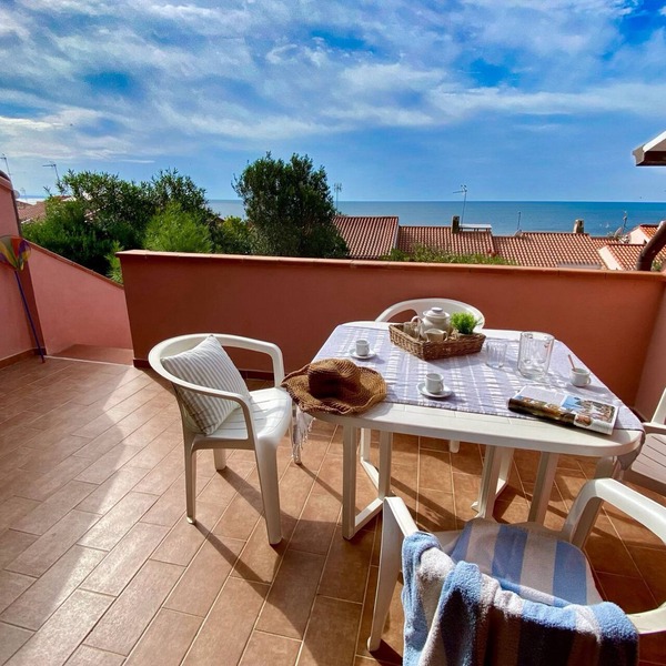 Seaside House for Families with Panoramic View Terrace in the Sinis Peninsula